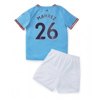 Manchester City Riyad Mahrez #26 Fußballbekleidung Heimtrikot Kinder 2022-23 Kurzarm (+ kurze hosen)